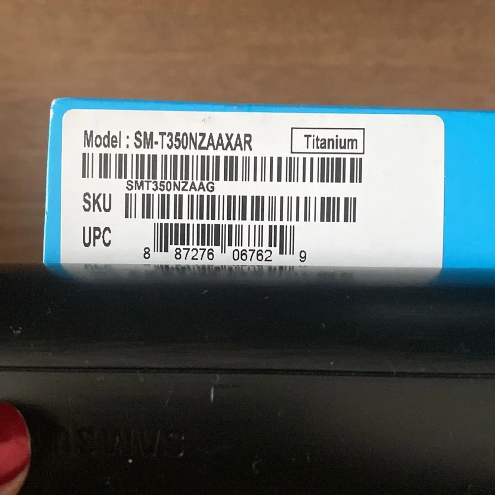 Samsung Galaxy Tab A box opened